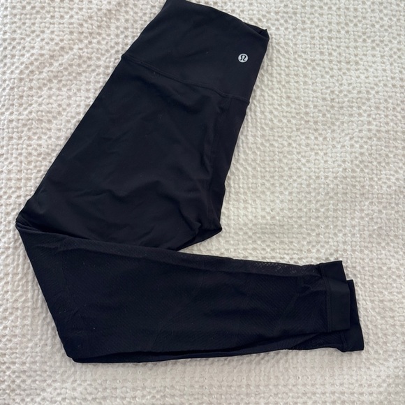 lululemon athletica Pants - Lululemon Wunder Under Black High-Rise Mesh Leggings